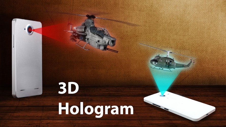 Helicopter 3D Hologram
