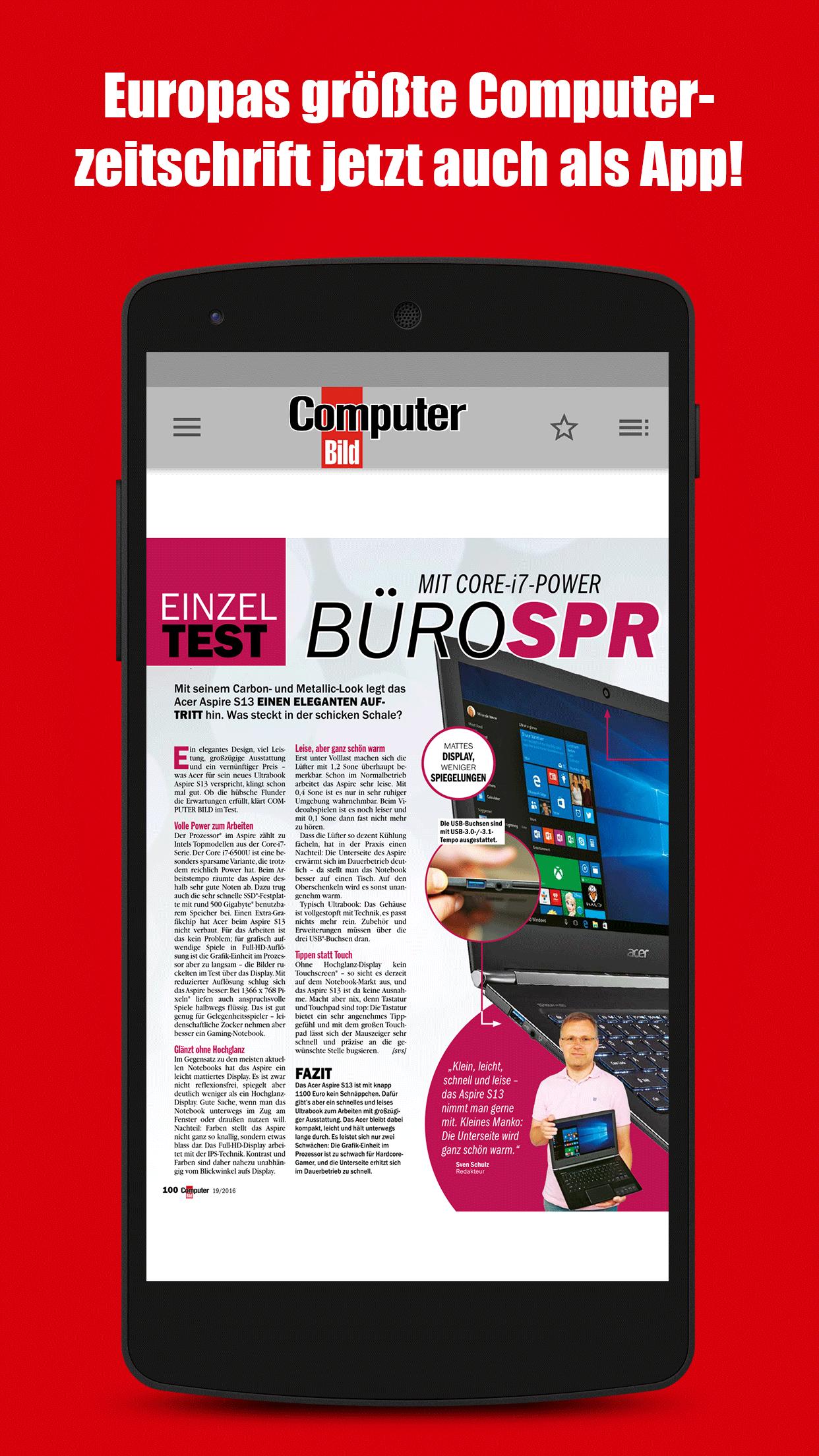 Reader COMPUTER BILD Magazin