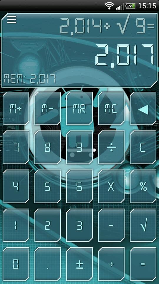 SCalc theme Cyanogen