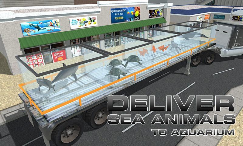 Transporter Truck Sea Animals